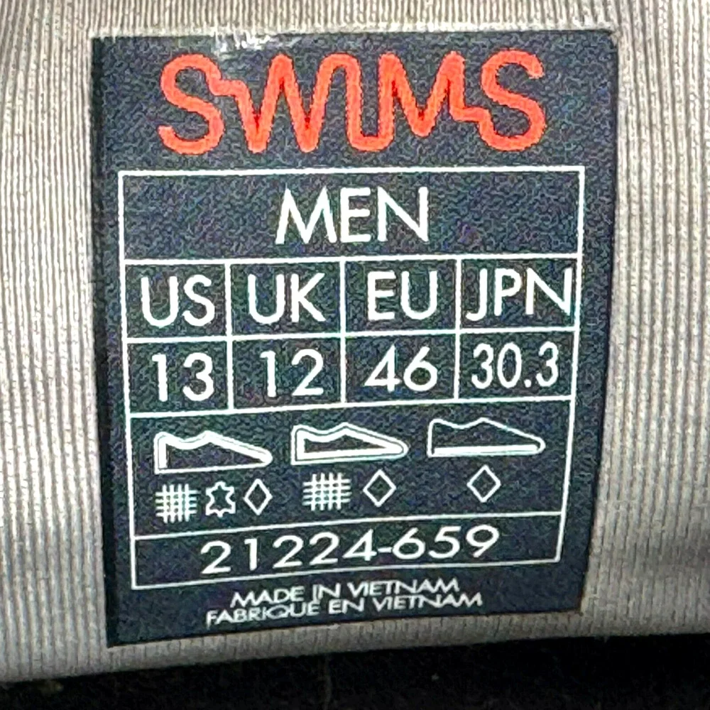 SWIMS Men's 13 Gray Black Woven Driver Loafers Shoes Casual Beach Water Vacation